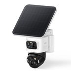 S4 kabellose Solar-Outdoor-Kamera, 4K UHD, 3-Linsen-PTZ, 360° Auto-Tracking, 8x Hybridzoom, Farbnachtsicht, kompatibel mit HomeBase S380