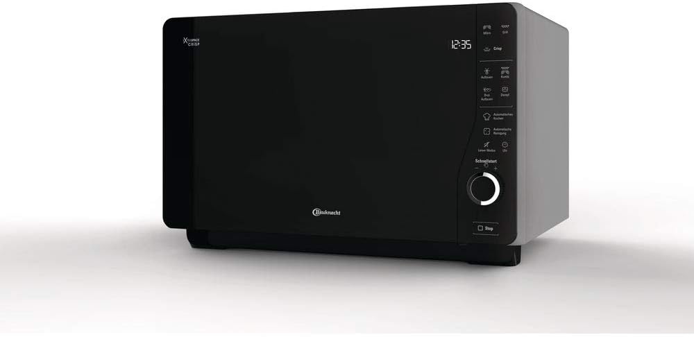 ExtraSpace Crisp MW 427 SL Grill-Mikrowelle, 800W/1000W, 25L, Crisp, Dampf, AutoClean, ohne Drehteller, Silber