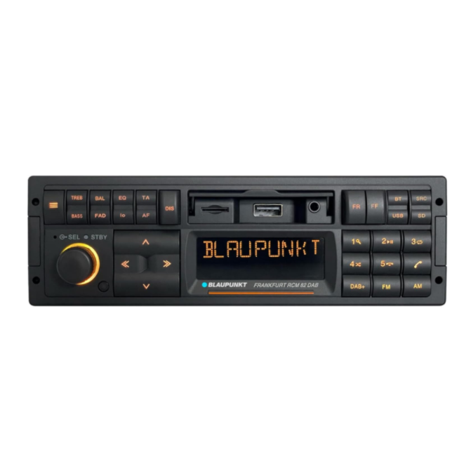Frankfurt RCM 82 DAB, 1-DIN Autoradio, DAB+, BT, AUX, USB, SD, Lenkradfernbedienung, Freisprech., Equalizer, 200W, schwarz