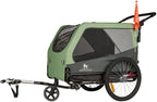 Hundeanhänger + Buggy | Fahrradanhänger bis 45kg | faltbar, leicht, stabil | Sicherheitsleine, Reflektoren, Insektenschutz, Uni-Kupplung