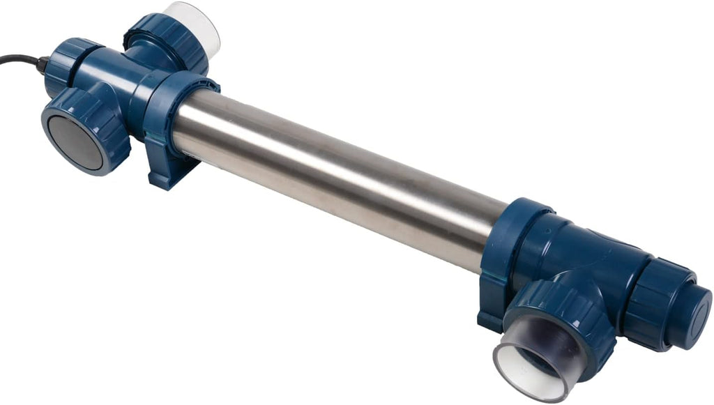 Midi Power UVC 75 Watt, kurze Lampen, Edelstahlgehäuse, max. Durchfluss 20 m³/h, für klaren Teich ohne Chemikalien, silber