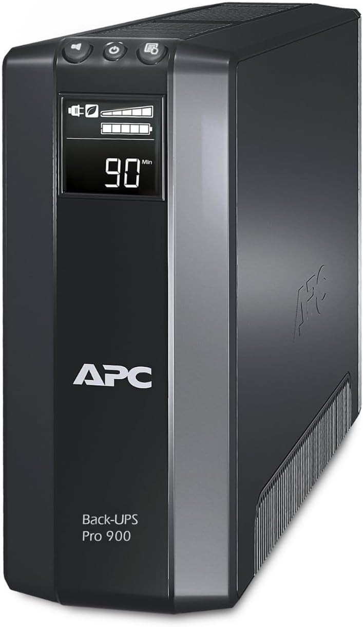 Back UPS PRO USV 900VA Leistung - BR900G-GR - 5-Schuko Ausgänge, Stromsparfunktion, Multifunktionsdisplay