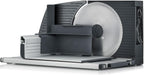 Klappbarer Allesschneider MT1006 - Vollmetall, Wellenschliffmesser 170 mm, Schnittstärke 0-15 mm, Energiesparmotor 170W, Kompakt, Eisenglimmergrau