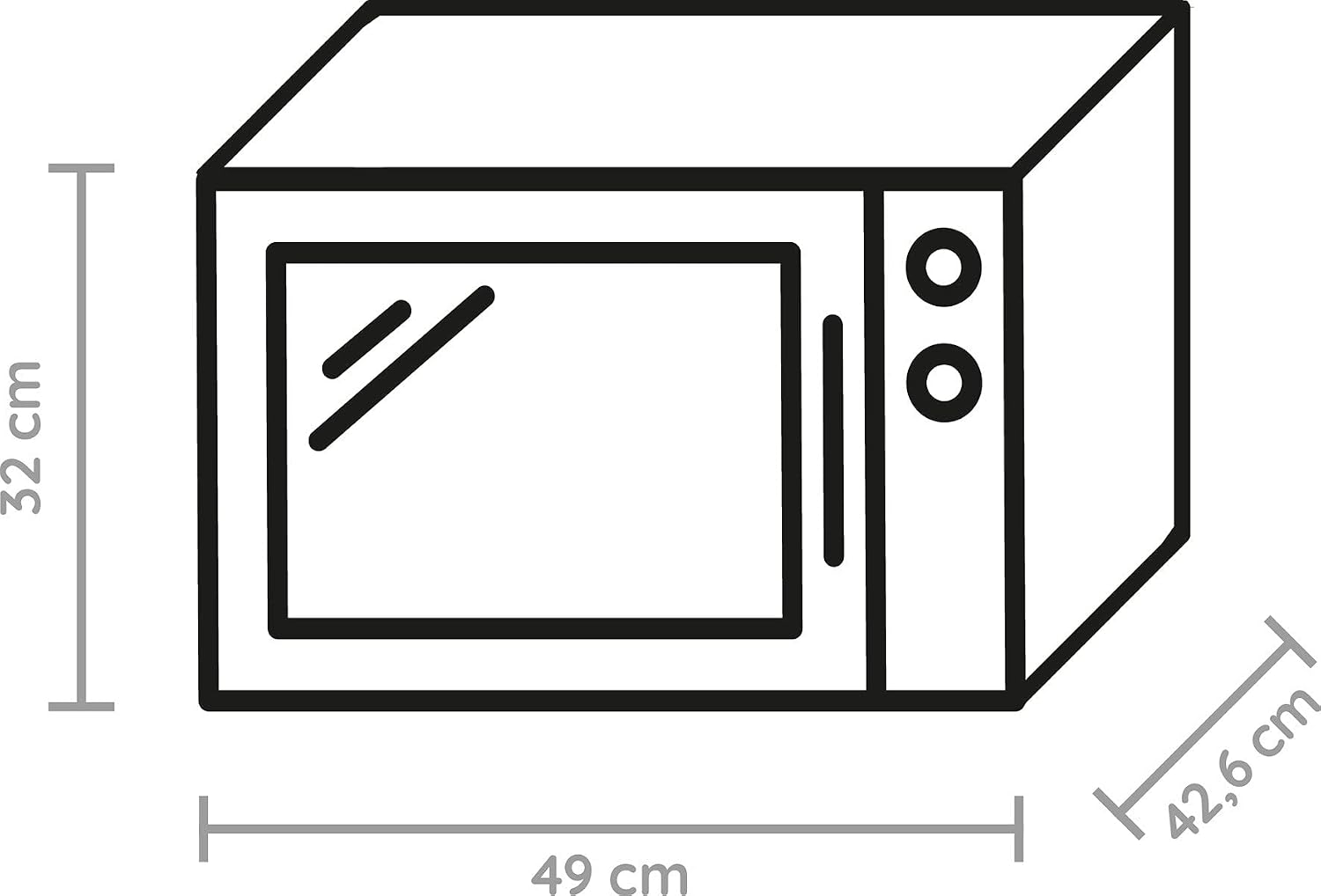 ExtraSpace Crisp MW 427 SL Grill-Mikrowelle, 800W/1000W, 25L, Crisp, Dampf, AutoClean, ohne Drehteller, Silber