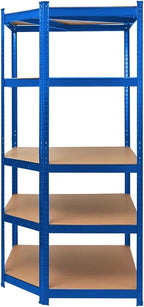 Eckregal Ragnar 1x 180x90x60cm + Taurus 2X 180x120x60cm Blau, Fachlast 175kg, Keller-, Garagen- und Lagerregal, Steckregal