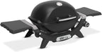 Q 1200N Gasgrill mit Seitentischen,Porzellanemaillierte Gusseisenroste,Deckelthermometer,Hochleistungsbrenner,1290cm² Grillfläche,Midnight Black
