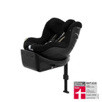 Kinder-Autositz Sirona Gi i-Size Plus inkl. Base, ab 3 Monaten bis 4 Jahre, max. 20 kg, 61-105 cm, Moon Black