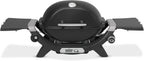 Q 1200N Gasgrill mit Seitentischen,Porzellanemaillierte Gusseisenroste,Deckelthermometer,Hochleistungsbrenner,1290cm² Grillfläche,Midnight Black