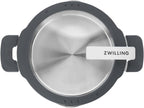 Simplify Kochtopf-Set 5-teilig, mit integriertem Sieb, Induktion geeignet, Ausgießfunktion, Stay-Cool-Griffe, Edelstahl, Grau
