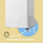 RCD133WH3(E) Kühlschrank 131L ohne Gefrierfach, Inverter-Kompressor, Obst-Gemüsefach, 84.5x55.3cm, 72kWh/Jahr, Temperaturregelung, verstellbare Füße
