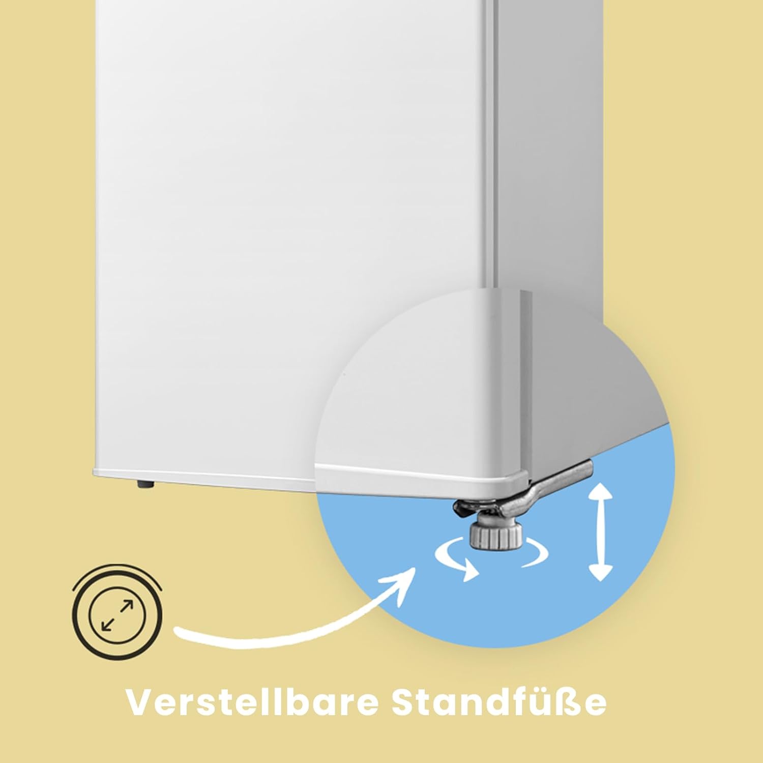 RCD133WH3(E) Kühlschrank 131L ohne Gefrierfach, Inverter-Kompressor, Obst-Gemüsefach, 84.5x55.3cm, 72kWh/Jahr, Temperaturregelung, verstellbare Füße