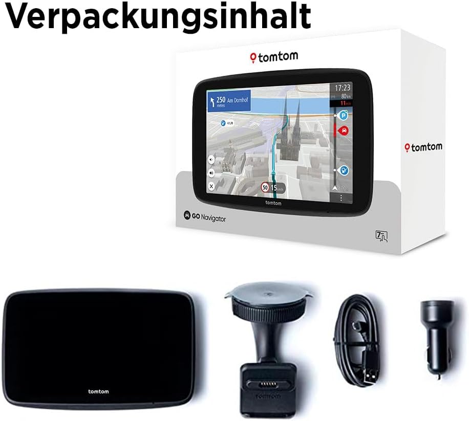 Pkw-Navi GO Navigator - extra großes 7-Zoll-Display, Stauvermeidung mit Echtzeit-Verkehrsdaten, Wi-Fi-Updates, Premium Services, Magnethalterung