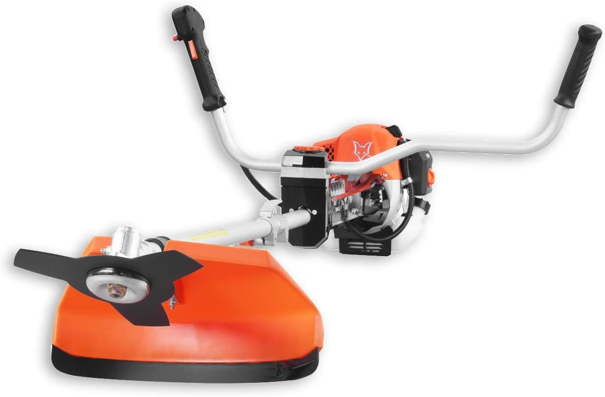 Profi Benzin Motorsense FX-PS162 – 62ccm, Faden und Komfort-Tragegurt – Rasentrimmer mit Antivibrationssystem – 2-Takt Freischneider mit Fadenspule