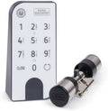 Elektronisches Türschloss, Zylinder und Keypad, Öffnung mit App, Pincode oder Funkschlüssel, ENTRYeasy 7601 PIN, Schwarz/Edelstahl Tastenfeld