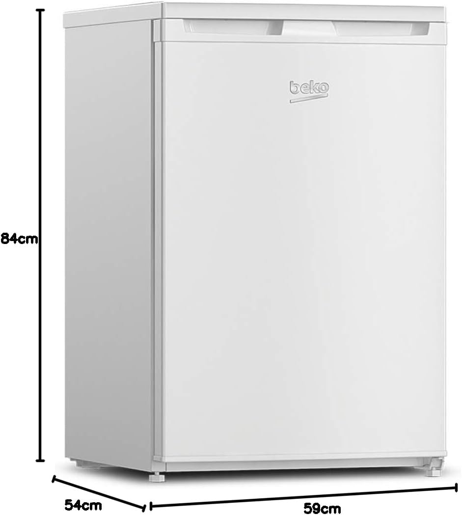 TSE1284N Tischkühlschrank mit 4-Sterne-Gefrierfach, MinFrost, wechselbarer Türanschlag, 114 l Gesamt (101 l Kühlen, 13 l Gefrieren), Weiß
