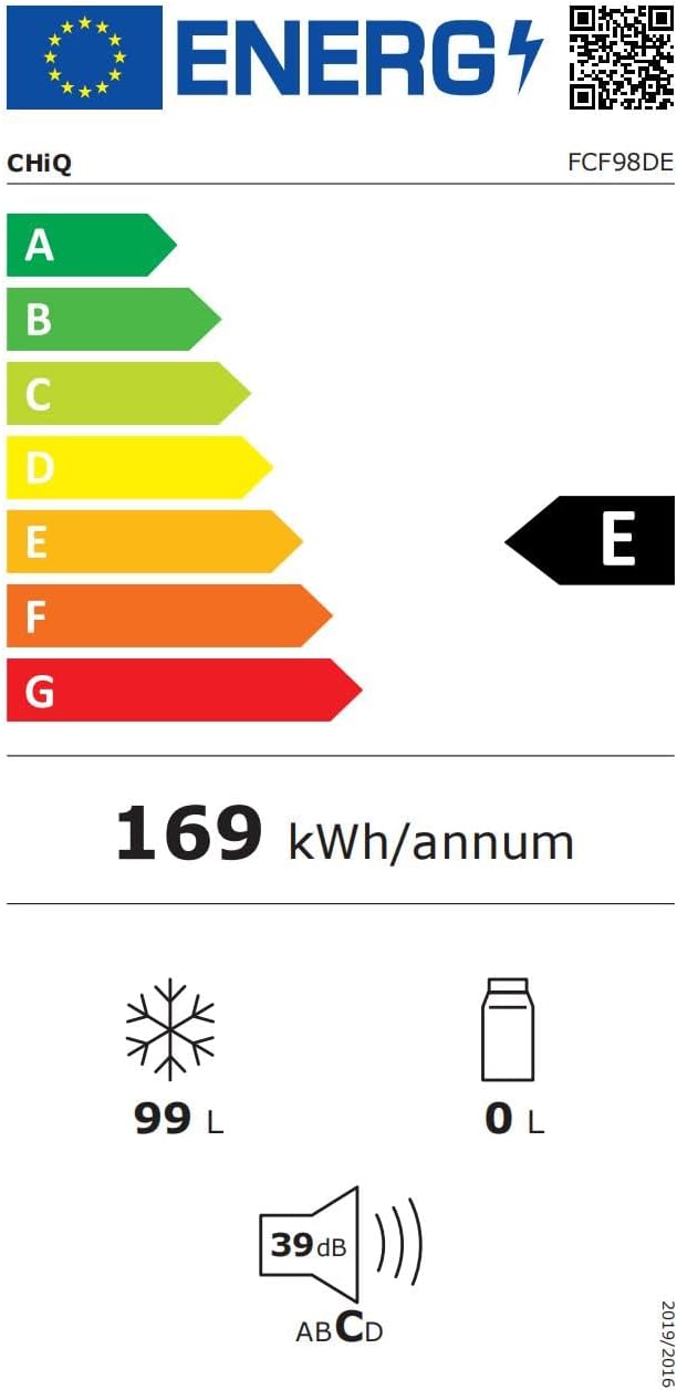 Gefriertruhe 99L, Schnelleinfrierung, LED, 54,5x47,6x83,5 cm, 39 dB, Hubtor, -24°C, 4-Sterne, freistehend, weiß, für Garage/Gewerbe