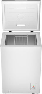 Gefriertruhe 99L, Schnelleinfrierung, LED, 54,5x47,6x83,5 cm, 39 dB, Hubtor, -24°C, 4-Sterne, freistehend, weiß, für Garage/Gewerbe