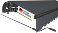 Manuelle Gelenkarmmarkise Sonnenschutz Alu/Polyester komplett vormontiert, Anthrazit, 300x250