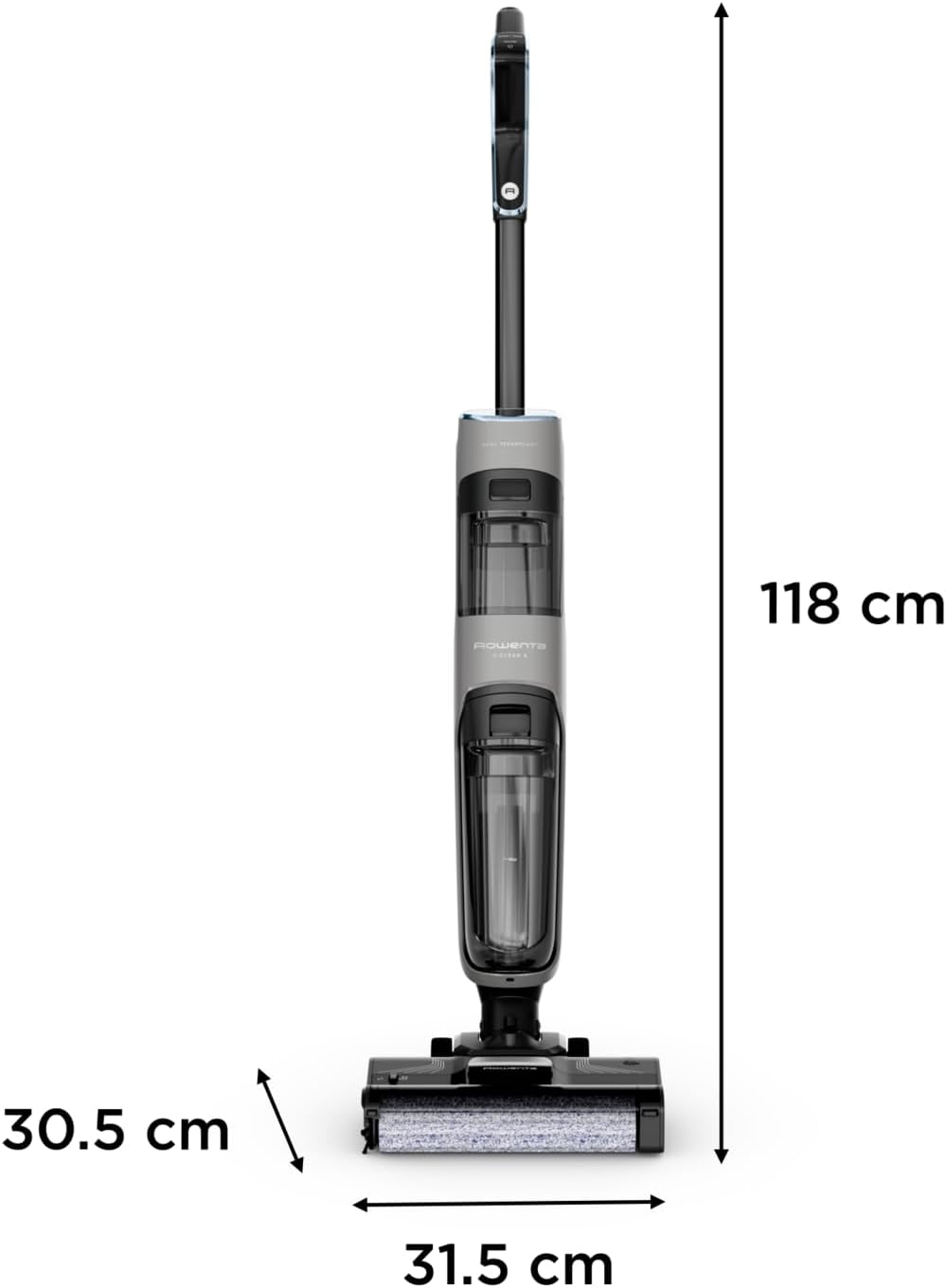 X-Clean 4 kabelloser Nass-/Trockensauger, Selbstreinigung, 50 Min., Schmutz-Erkennung, smartes LED-Display, für Hartböden, grau, GZ5036WO