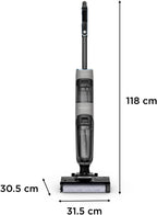 X-Clean 4 kabelloser Nass-/Trockensauger, Selbstreinigung, 50 Min., Schmutz-Erkennung, smartes LED-Display, für Hartböden, grau, GZ5036WO