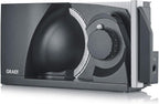 Klappbarer Allesschneider MT1006 - Vollmetall, Wellenschliffmesser 170 mm, Schnittstärke 0-15 mm, Energiesparmotor 170W, Kompakt, Eisenglimmergrau