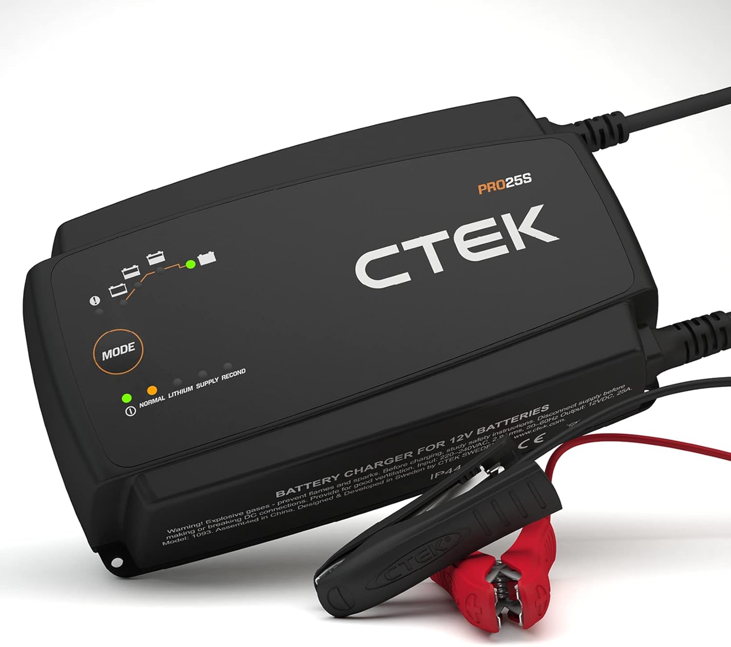 PRO25S, 25A, 12V Batterieladegerät & Stromversorgung, LiFePO4 Lithium Ionen Ladegerät für Auto und LKW mit Rekonditionierungs- und Entsulfatierungsmodus
