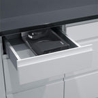 Klappbarer Allesschneider MT1006 - Vollmetall, Wellenschliffmesser 170 mm, Schnittstärke 0-15 mm, Energiesparmotor 170W, Kompakt, Eisenglimmergrau