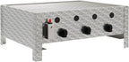Edelstahl Gastrobräter 3-flammig 64x52x27 cm | Gastrogasgrill, Tischgrill, Wurstbrater