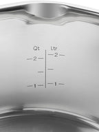 Simplify Kochtopf-Set 5-teilig, mit integriertem Sieb, Induktion geeignet, Ausgießfunktion, Stay-Cool-Griffe, Edelstahl, Grau