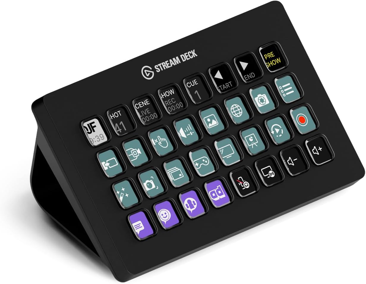 Stream Deck XL – Erweiterter Studio-Controller mit 32 Makrotasten, steuert Aktionen in Apps, für Mac & PC