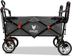 Bollerwagen faltbar FX-CT700 Grau • klappbarer Handwagen mit Bremsen • höhenverstellbarer Griff • gepolsterter Sitzbereich • platzsparend