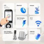 Universal Fernbedienung X2 mit Hub und Ladestation, Touchscreen, anpassbare Ein-Tasten-Steuerung, steuert bis zu 60 IR-/Bluetooth-/WLAN-Geräte
