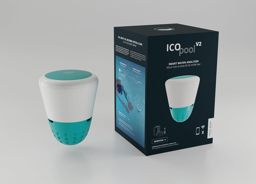 ICO Pool V2 Essential+ - Wasseranalysegerät, stündlich pH/ORP/Temperatur, inkl. Kalibrierungsset für Chlor- oder Brom-Pools
