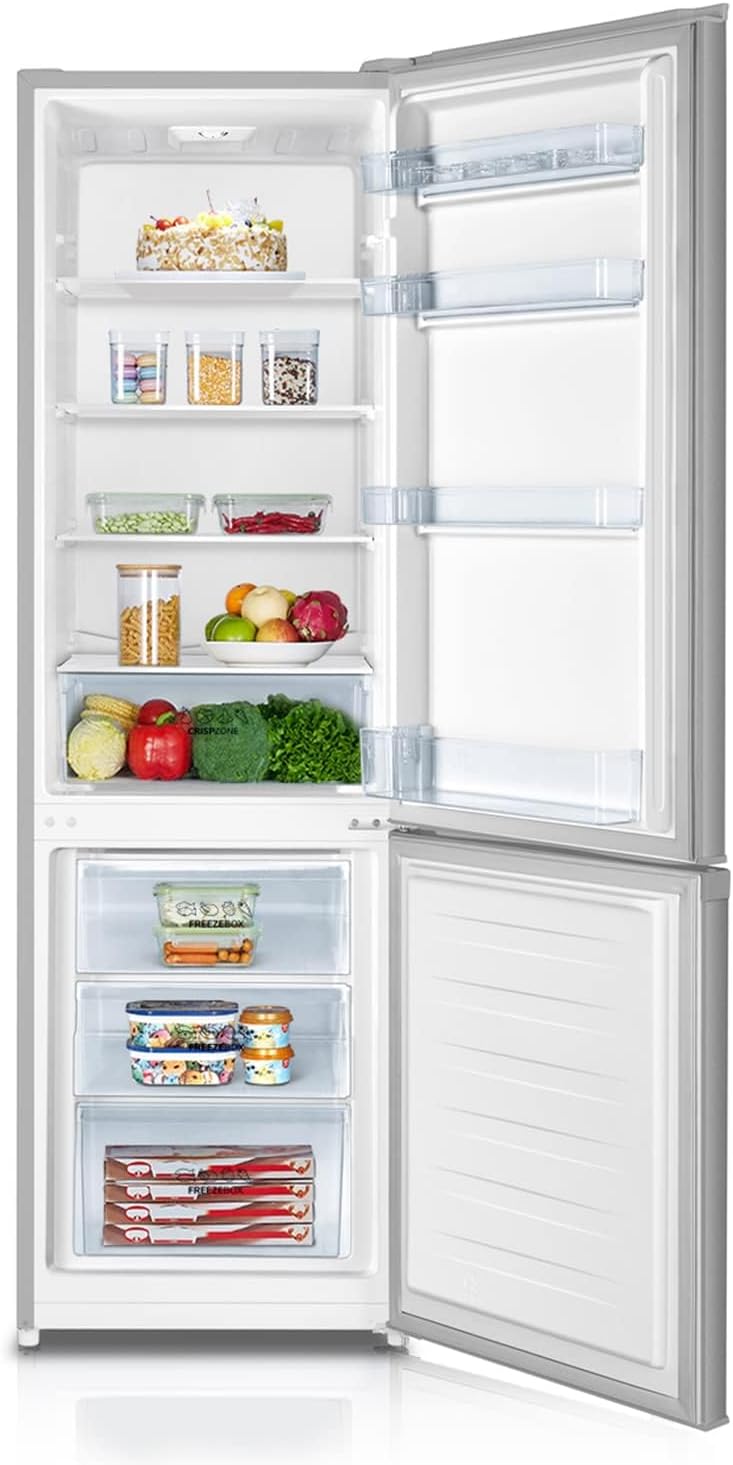 RK 4182 PS4 Kühl-Gefrier-Kombination, Höhe 180 cm, Kühlen 198 L, Gefrieren 66 L, Gemüsefach, 39 dB, LED Beleuchtung, HxBxT: 180x55x55,7 cm, Grau