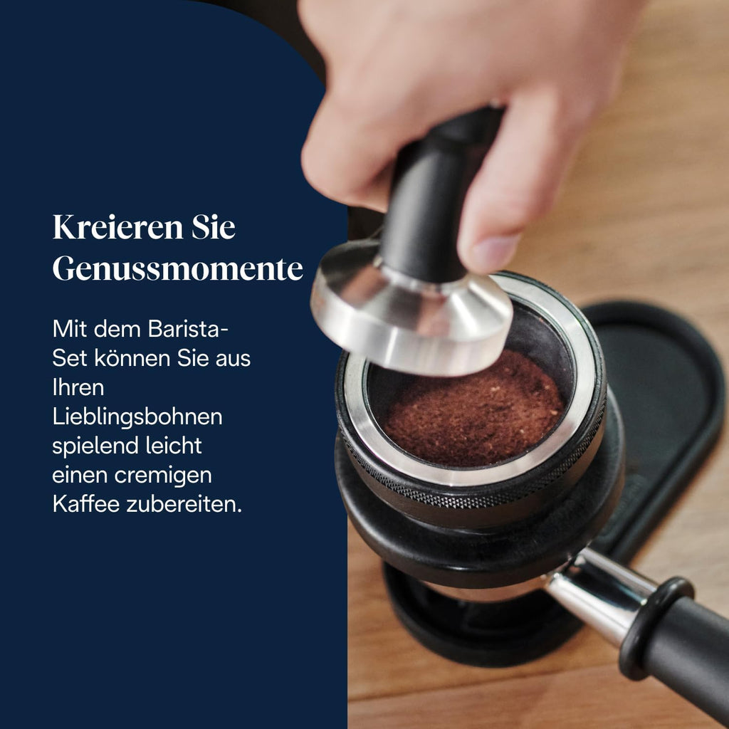 La Specialista Arte EC9155.MB, Mahlwerk, 8 Stufen, 15 Bar, 3 Temp., Milchschaumdüse, 1550W, 1,7L, Edelstahl/schwarz, inkl. Kit