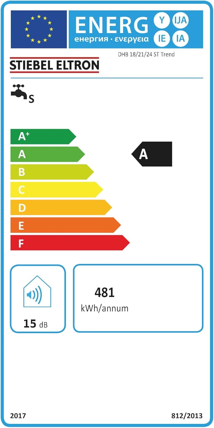 DHB 18/21/24 ST Trend elektron. Durchlauferhitzer, gradgenaue Temperaturwahl, energiesparend durch 3i-Technologie, VDE-geprüft, 204202