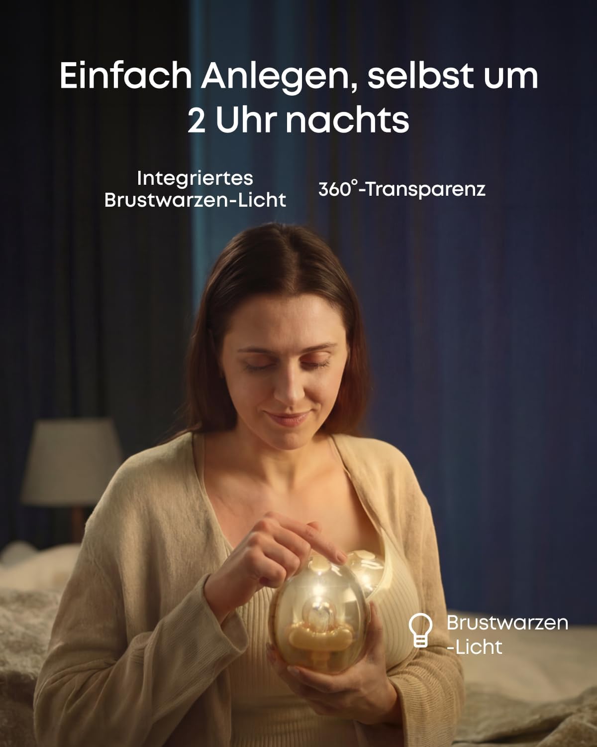 Tragbare Milchpumpe S2 Pro, HeatFlow 2.0 & VibraPump, Brustwarzen-Licht, App-Steuerung, Füllstandsalarm, Ladecase, 7 Tage Akku, freihändig