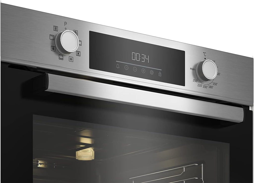 Einbau-Backofen BBIM12300X b300, 60 cm, 72 l, Dampfreinigung SteamShine, 8 Heizarten, AeroPerfect für gleichmäßiges Backen, Multifunktionsofen