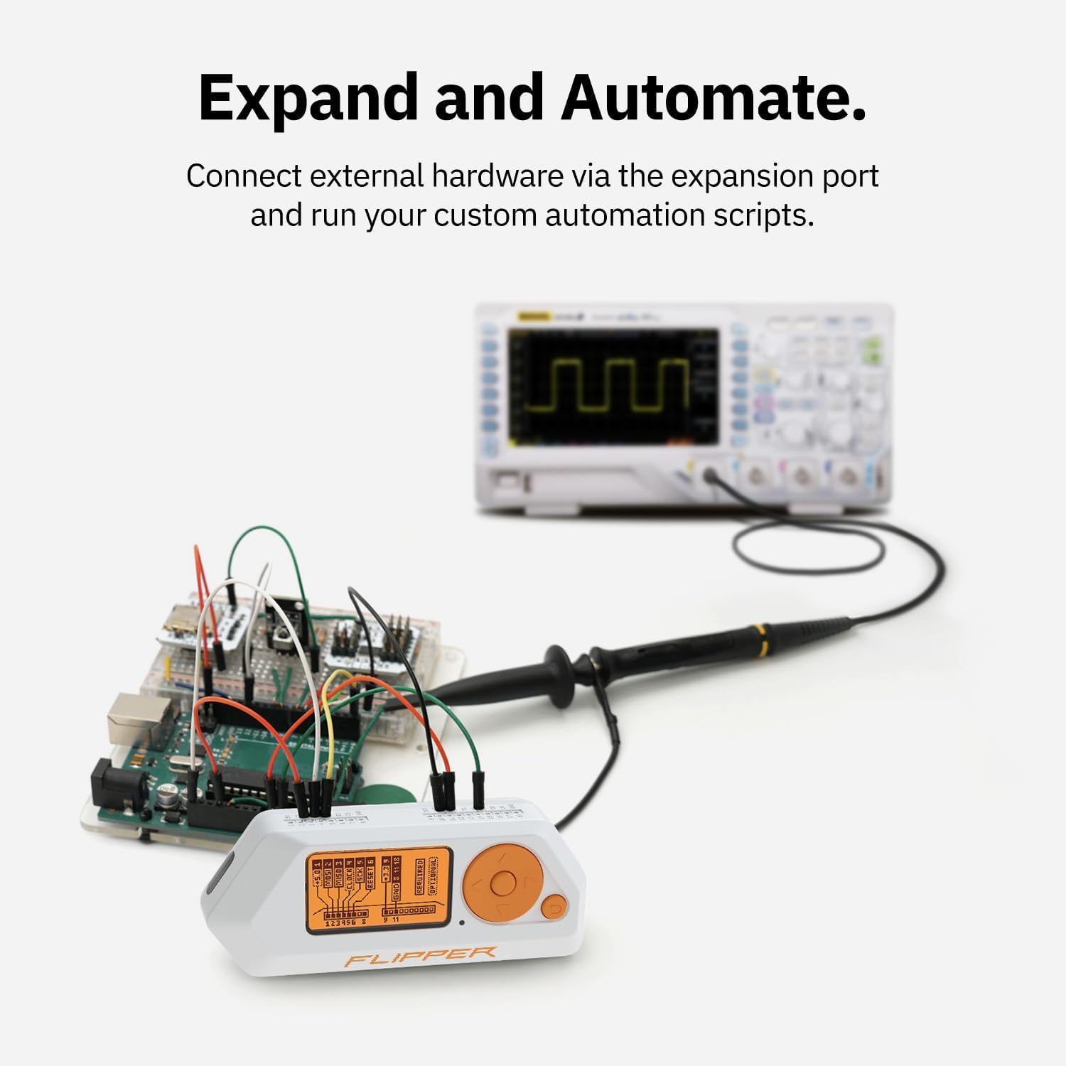 Tragbares Multi-Tool mit RFID/NFC-Reader, Infrarot-Fernbedienung & Wireless-Signal-Explorer – Open-Source & anpassbar, Weiß