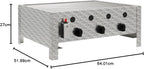Edelstahl Gastrobräter 3-flammig 64x52x27 cm | Gastrogasgrill, Tischgrill, Wurstbrater