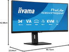 XCB3497WQSNP-B1 Curved 1500R 86.7cm (34") VA LED-Monitor UWQHD HDMI DP USB3.2 USB-C Dock 95W RJ45 KVM-Switch Höhenverst. Adaptive Sync schwarz