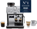 La Specialista Arte EC9155.MB, Mahlwerk, 8 Stufen, 15 Bar, 3 Temp., Milchschaumdüse, 1550W, 1,7L, Edelstahl/schwarz, inkl. Kit
