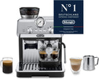 La Specialista Arte EC9155.MB, Mahlwerk, 8 Stufen, 15 Bar, 3 Temp., Milchschaumdüse, 1550W, 1,7L, Edelstahl/schwarz, inkl. Kit