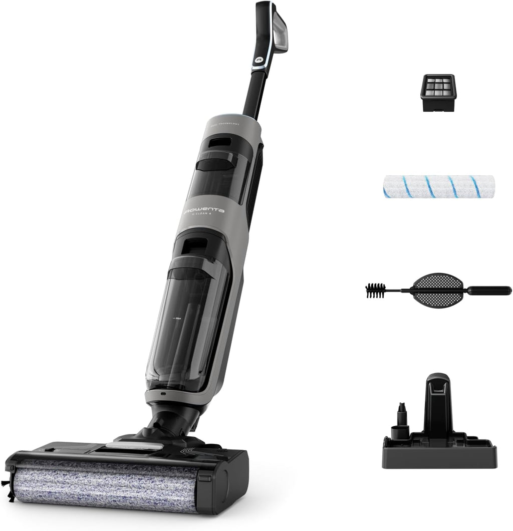X-Clean 4 kabelloser Nass-/Trockensauger, Selbstreinigung, 50 Min., Schmutz-Erkennung, smartes LED-Display, für Hartböden, grau, GZ5036WO
