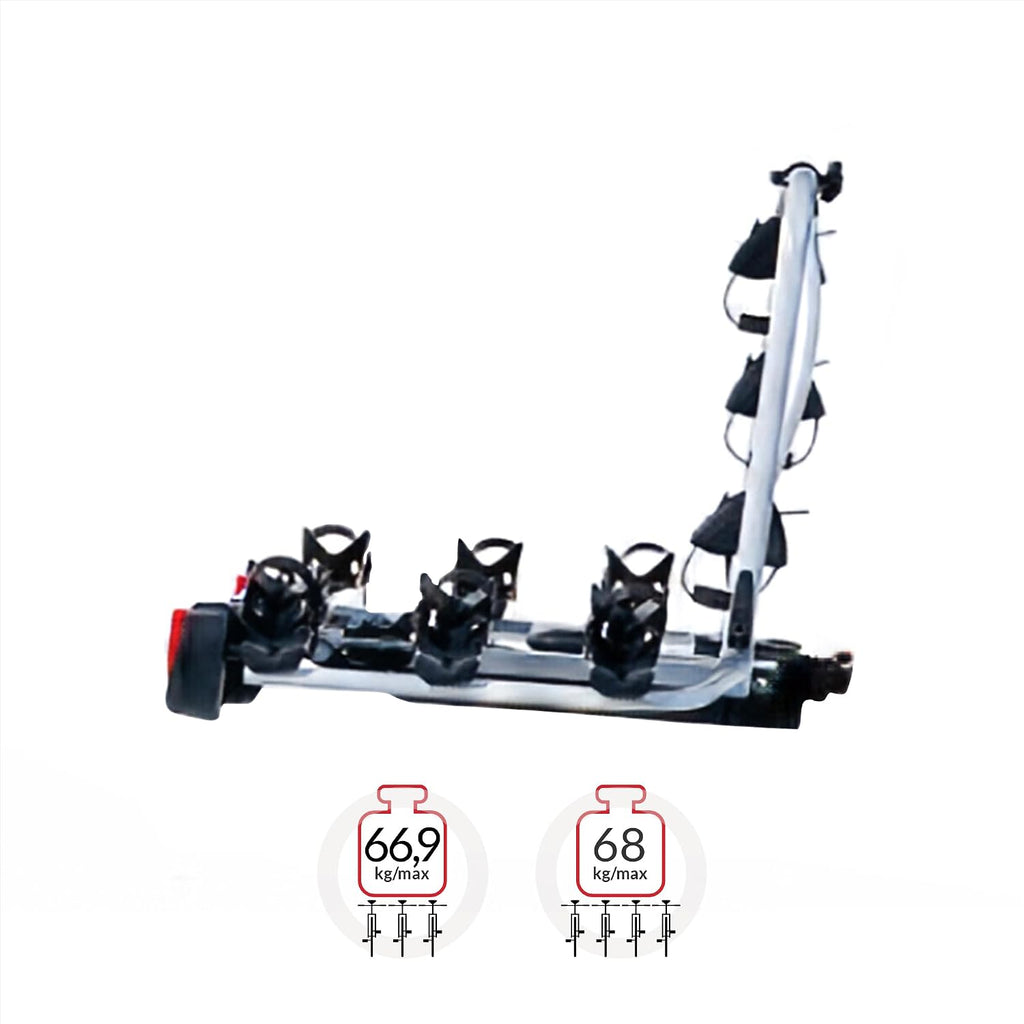 022685 Fahrradträger Strada Sport 3, Kupplungsträger, für 3 Fahrräder, silber