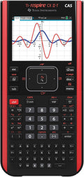 TI-Nspire CX II-T CAS Graphikrechner mit 800 Funktionen, farbige Darstellung, 3D Anzeige, Schwarz Rot