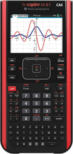 TI-Nspire CX II-T CAS Graphikrechner mit 800 Funktionen, farbige Darstellung, 3D Anzeige, Schwarz Rot