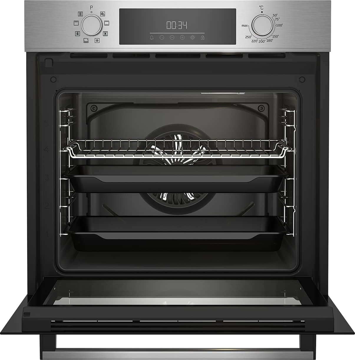 Einbau-Backofen BBIM12300X b300, 60 cm, 72 l, Dampfreinigung SteamShine, 8 Heizarten, AeroPerfect für gleichmäßiges Backen, Multifunktionsofen