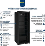 Getränkekühlschrank GSC4240B, 237 L, 110 W, 6 verstellbaren Einlegeböden, LED-Innenbeleuchtung, schwarz