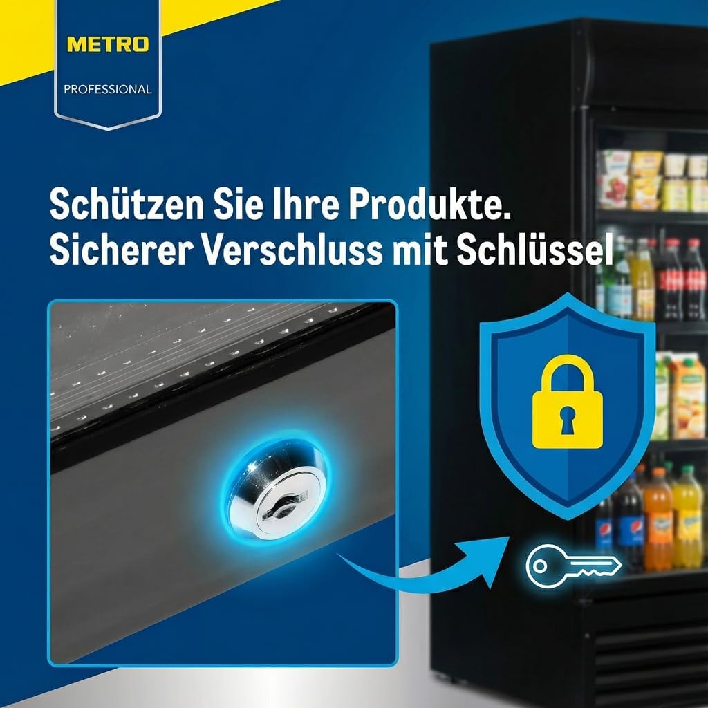 Getränkekühlschrank GSC4240B, 237 L, 110 W, 6 verstellbaren Einlegeböden, LED-Innenbeleuchtung, schwarz